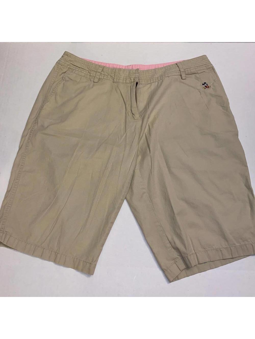 Disney Mickey Mouse Khaki Bermuda Shorts M